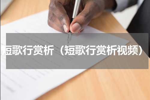 短歌行赏析（短歌行赏析视频）