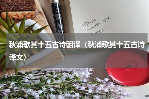 秋浦歌其十五古诗翻译(秋浦歌其十五古诗译文)