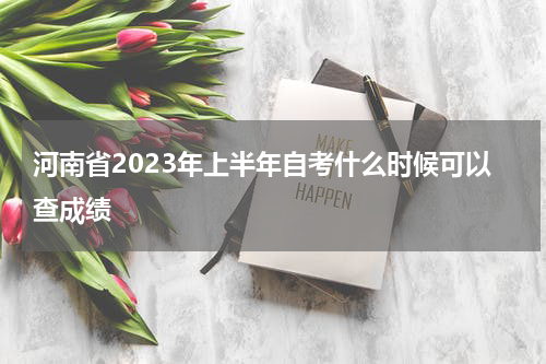 河南省2023年上半年自考什么时候可以查成绩