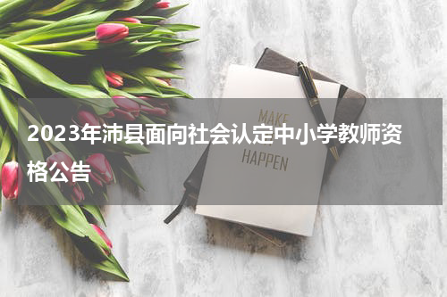 2023年沛县面向社会认定中小学教师资格公告