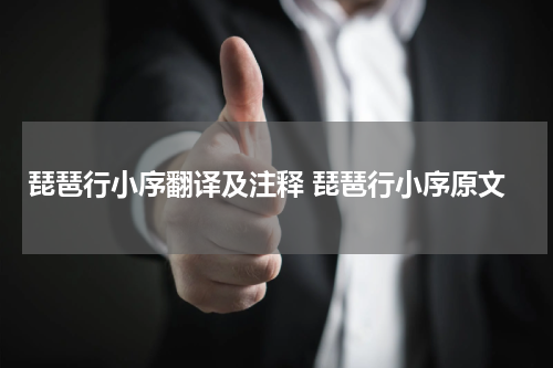 琵琶行小序翻译及注释 琵琶行小序原文