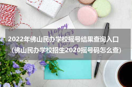 2022年佛山民办学校摇号结果查询入口（佛山民办学校招生2020摇号码怎么查）