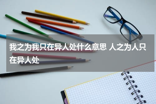 我之为我只在异人处什么意思 人之为人只在异人处