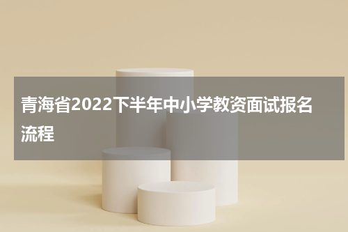 青海省2022下半年中小学教资面试报名流程