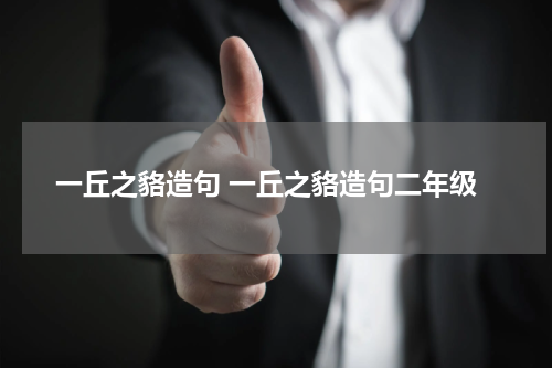 一丘之貉造句 一丘之貉造句二年级