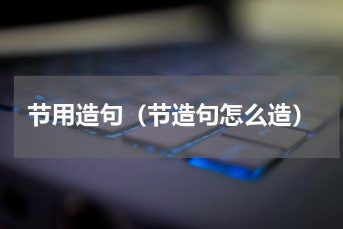 节用造句（节造句怎么造）