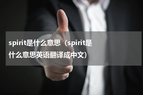 spirit是什么意思（spirit是什么意思英语翻译成中文）