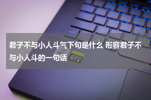 君子不与小人斗气下句是什么 形容君子不与小人斗的一句话